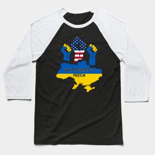 Free Ukraine, We are Fighting For Freedom, Ukrain Flag Baseball T-Shirt